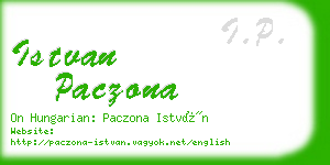 istvan paczona business card